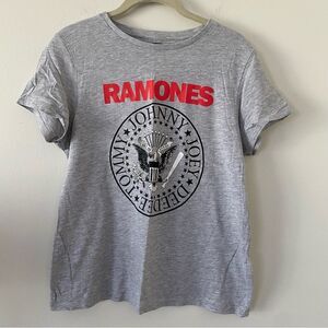 Ramones Inspired Band Tee Shirt Heather Gray Size M